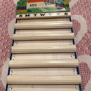 Vintage Wooden Perpetual Calendar